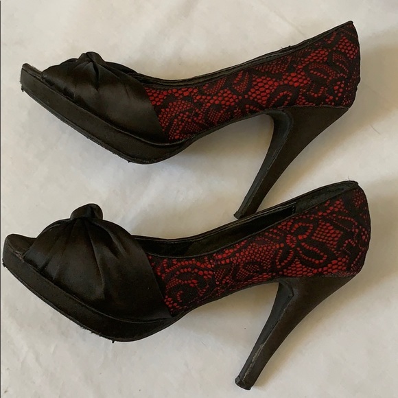 CATHY LACE w/BOWS HEELS - Picture 6 of 7